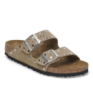 Birkenstock Arizona Rivets Sandals In Taupe - 41